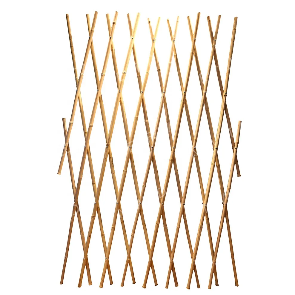 Handcrafted Large Natural Bamboo Trellis Fence Retractable Screen for Fencing Trellis & Gates 5