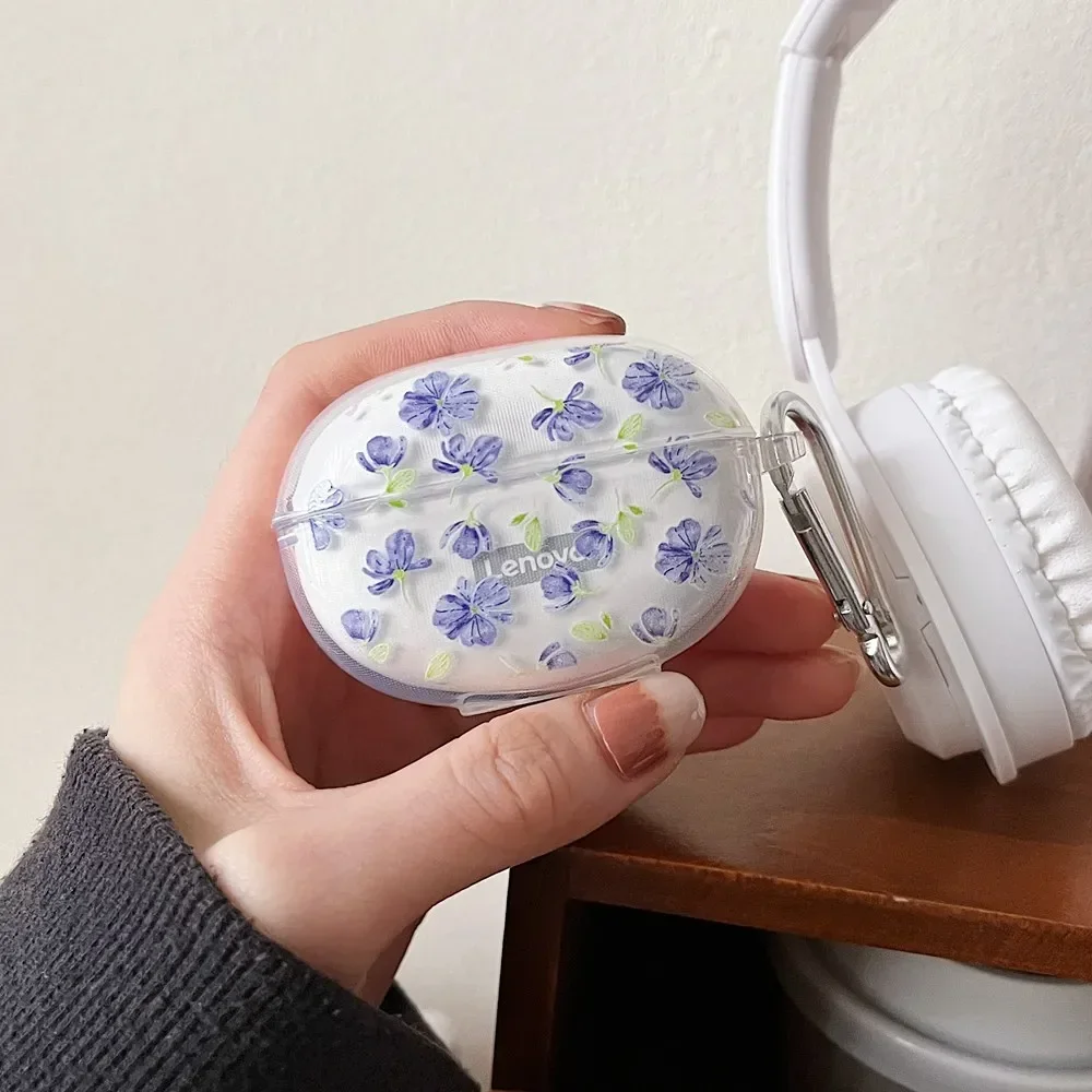 

1pc Cartoon Flower Clear Earphone Case For Original Lenovo LP5 Wireless Earphone Cover For Lenovo LP5 Headset Soft Silicone Box