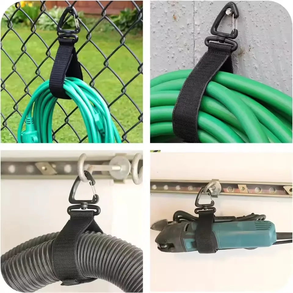 Rotating Buckle Cord Organizer Holder - Nylon Strap for Cable and Hose Management