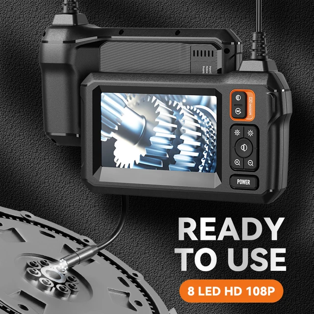 2MP Endoscope Camera 4.3 IPS Screen Single Lens Borescope Inspection Camera with 8mm IP67 Waterproof Snake Camera for Car Engine 1