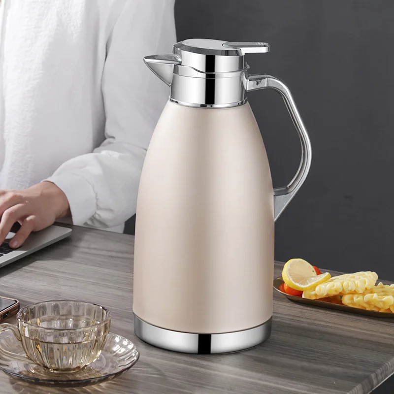 

2.3L Stainless Steel Hot Water Bottle Double-Wall Vacuum Insulated Pot Coffee Pots Thermal Tea Jug Water Kettle Flask