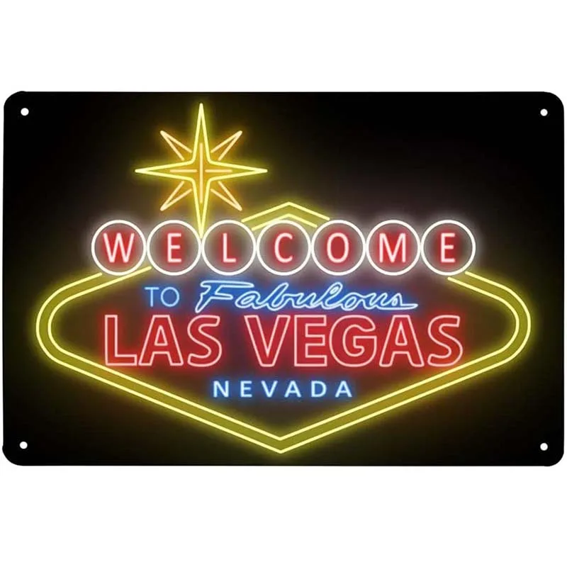 

Cinema Neon Metal Sign Vegas Welcome Sign Western Decor Retro Metal Sign Vintage Wall Art Sign Gift Sign Red outdoor decor