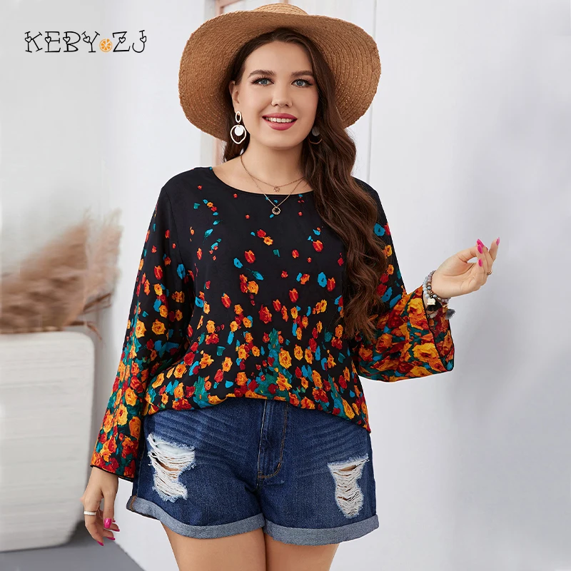 Keby Zj Fashion Woman Blouses 2022 Plus Size Tops Clothing Casual Chiffon  Print Shirts Beautiful Elegant Floral Plus Size Blouse - Plus Size Blouses  & Shirts - AliExpress