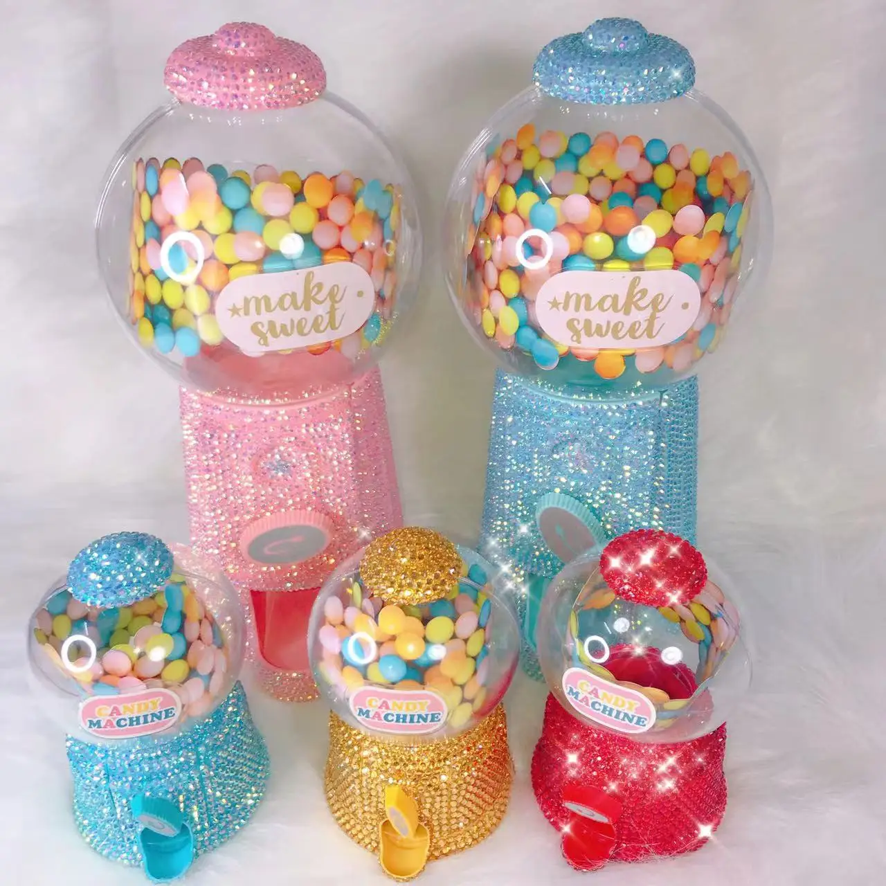 Candy Dispenser Children Rhinestone Candy Machine Candy Machine Dispenser Mini Aliexpress