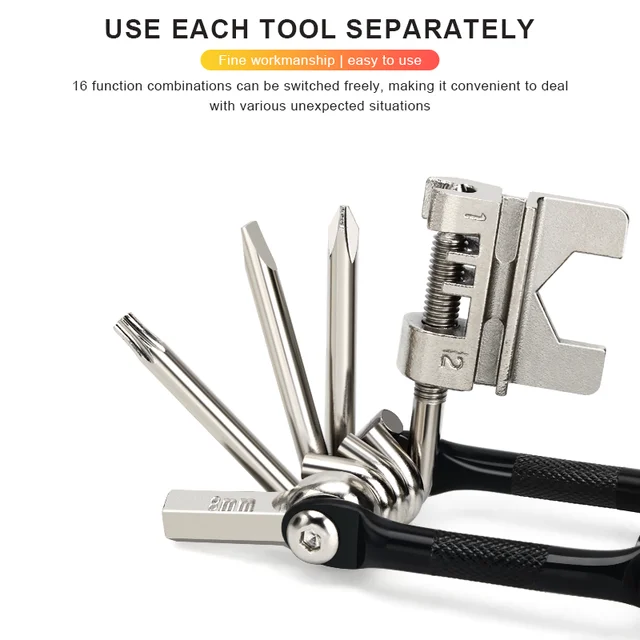 RIDERACE Bicycle Multi Tool Chain Splitter Cutter Multifunction For MTB Mountain Road Bike Wrench Screwdriver Repair Multitool 3