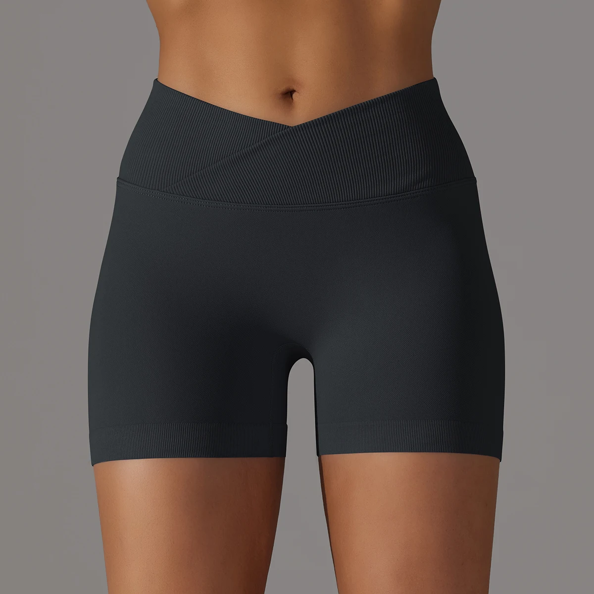 Nahtlose Sport Shorts Kreuz Hohe Taille Fitness Leggings Shorts Gym Scrunch Butt Shorts Frauen Squats Lauf Workout Shorts – Detail 7