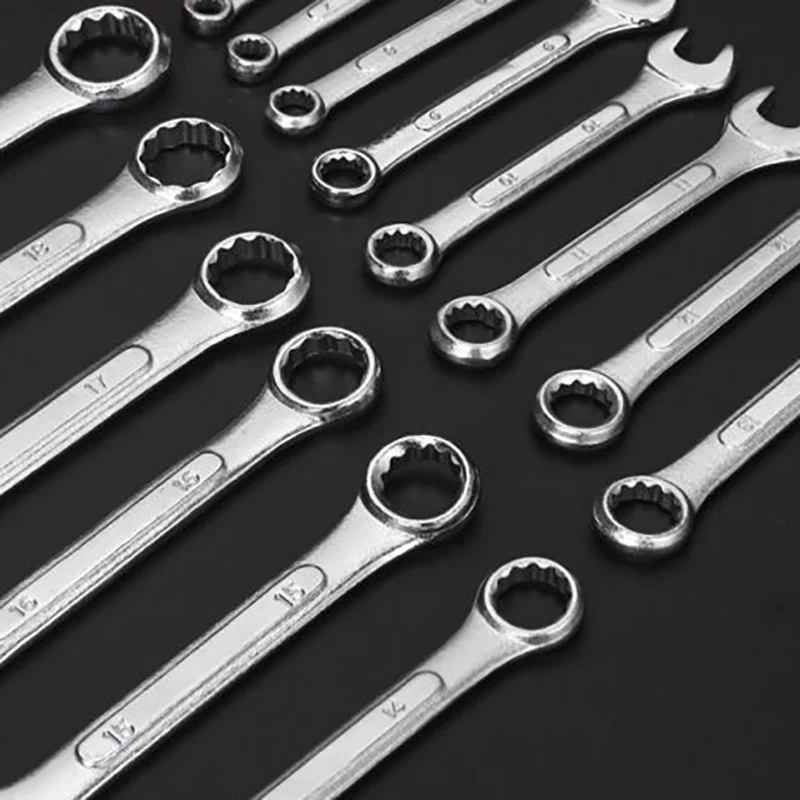 4mm 5mm 6mm 7mm 8mm 9mm 10mm 11mm 12mm 13mm 14mm 15mm 16mm 17mm 18mm 19mm 20mm 24mm Kleiner Mini Metrischer Kombinations-Schraubenschlüssel – Detail 4