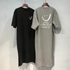 Women's Summer New Short Sleeved T-shirt Dress Loose Mid Length