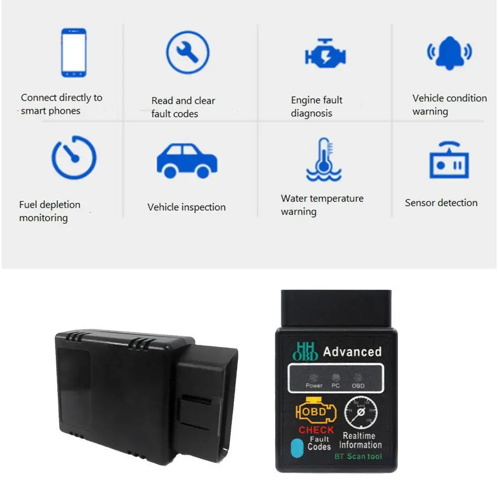 Bluetooth-compatible Car Obd2 Scanner Elm327 V1.5 Code Reader Obdii Diagnostic Tool Diagnosis Scanner For Android Ios Windo H3h9 images - 6