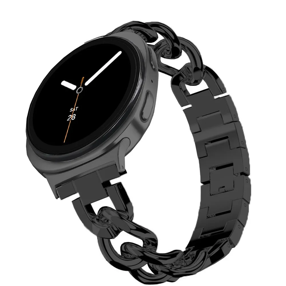 Elegant Metal Bracelet Strap for Smartwatches - Women's Premium Watchband Accessory