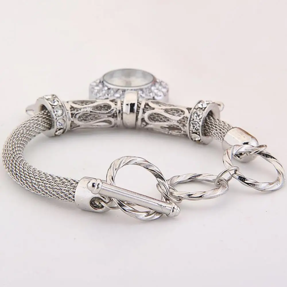 Fashion Women's Love Heart Bracelet Watch Charm Band Analog Quartz