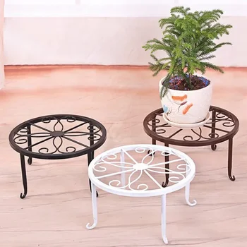 Retro Wrought Iron Plant Stand – Balcony Flower Display 1