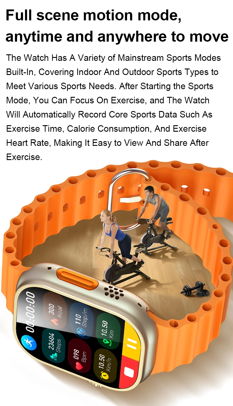 Apple Smart watch Master Copy AMOLED Display Ultra Max Compass Smart Watch Men Heart Rate