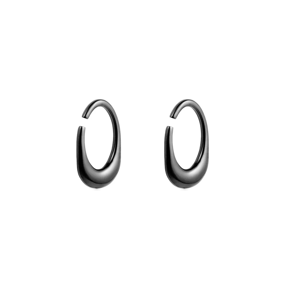 Leosoxs 1 Pair Stainless Steel Oval Ear Weights Ear Plugs Flesh Tunnels Ear Gauges Expander Stretcher Piercing Jewelry