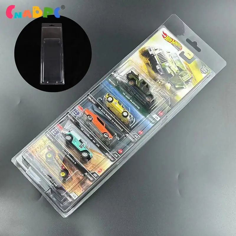 

1pc Hotwheels Protector For 5 Card Basic Wheels Automobile Culture Transport Fleet Series Board Card Protective Case