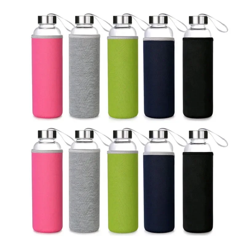 280ml-550ml Outdoor Water Bottle Sports Bottles Eco-friendly with Set Hiking Camping Glass Water Bottles Gourde