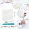 4 Packs 200 Sheets PET Sticky Notes, Waterproof Translucent Self-adhesive Label Sticker, Transparent Writable Tags 2