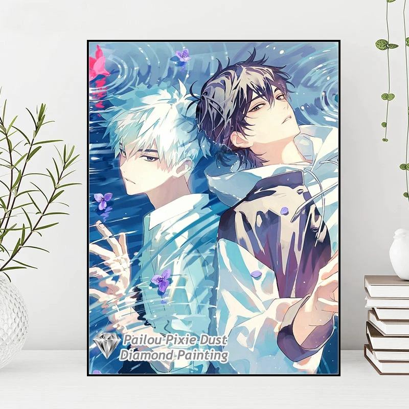 Link Click Anime AB Diamond Painting Full Drills Cheng Xiaoshi Lu Guang Portrait Art Mosaic Cross Stitch Home Decor