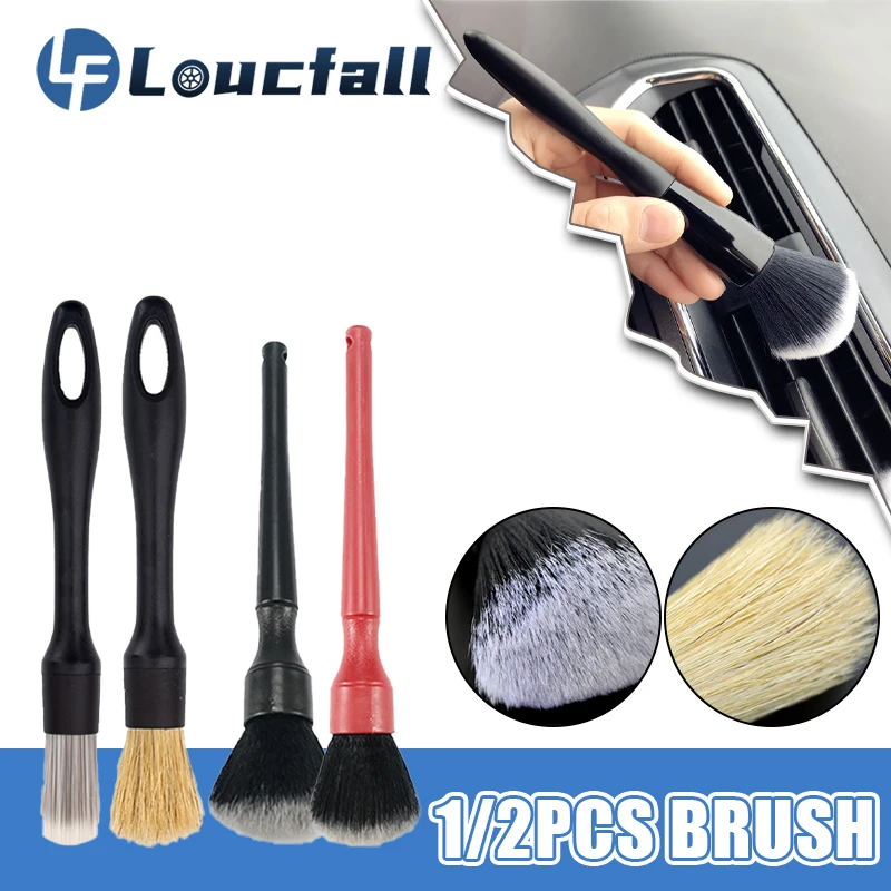 1/2pcs Car Cleaning Brush Set Car Detail Cleaning Brush Interior