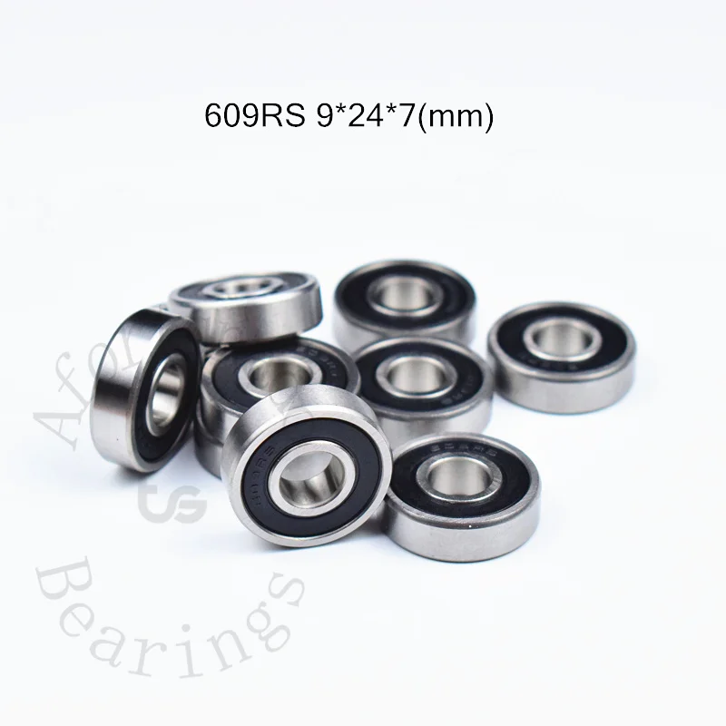 

609RS 10Pieces Bearing 9*24*7(mm) chrome steel rubber Sealed High speed Mechanical equipment parts