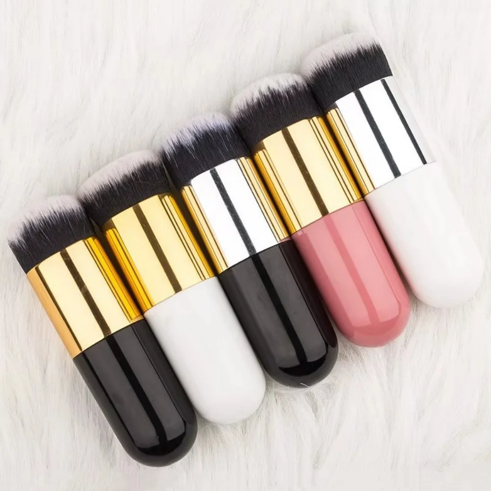 New Fashion Chubby Pier Foundation Brush Mushroom Makeup Brushes Professional Cosmetic Brush Highlight Brush Loose Powder Brush 6