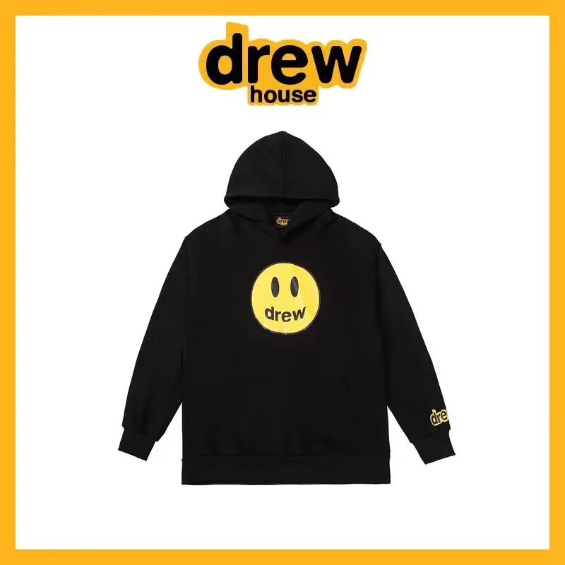 Zip Up Hoodie Sweatshirt Jacket Fleece Hoodies Print Hoodies Drew House Hoodie Streetwear Print Graphic Men Hip Hop Pullover Unisex Couple Casual