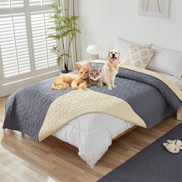 Waterproof Bedspread Washable Pets Dog Cat Kids Urine Pad Bed Sheet Covers  Quilted Mattress Pads Non-slip Mattress Protector