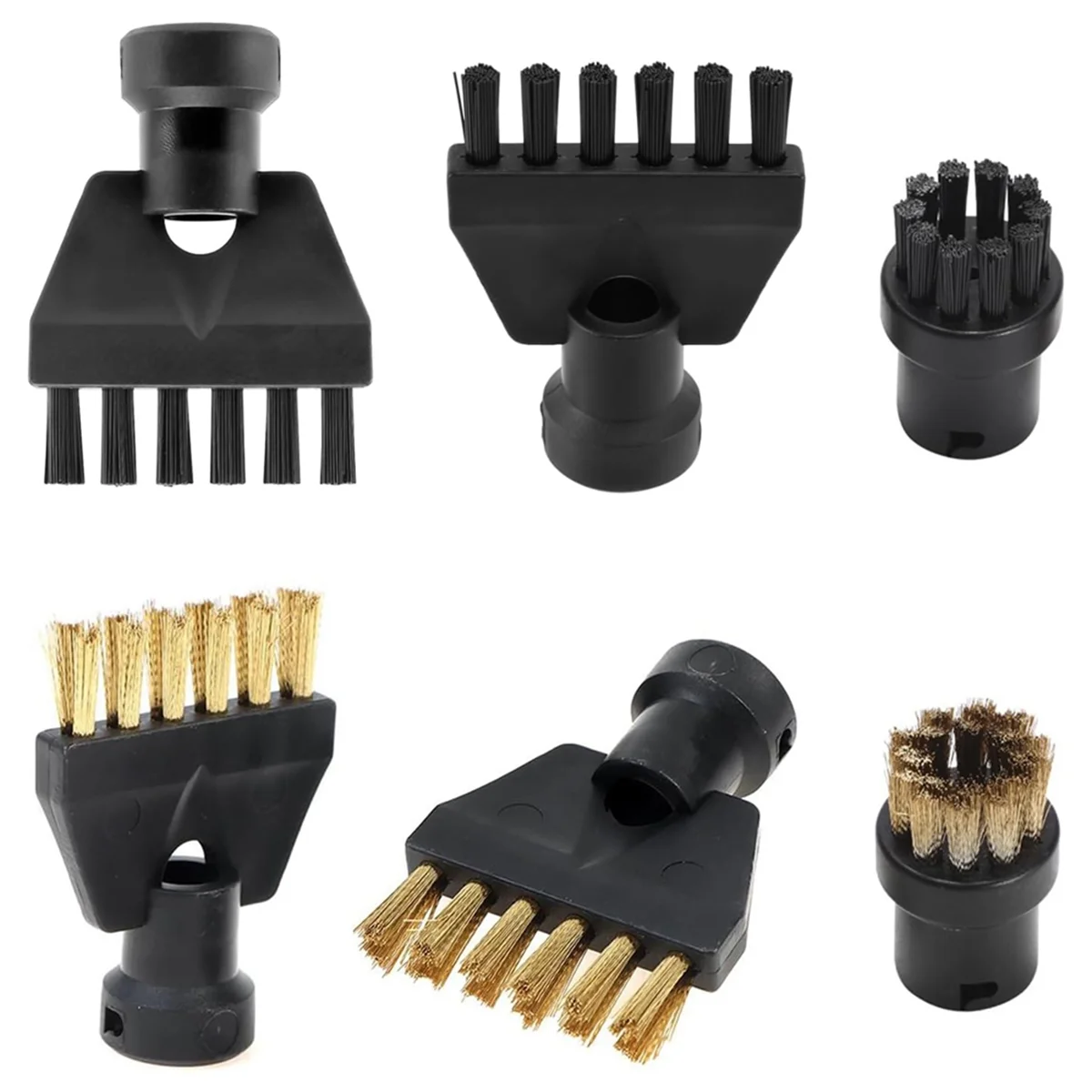 

Steam Cleaner Accessories for Karcher SC1 SC2 SC4 SC5, Brush Attachment Set Includes Round Brush Sets Flat Brush Heads