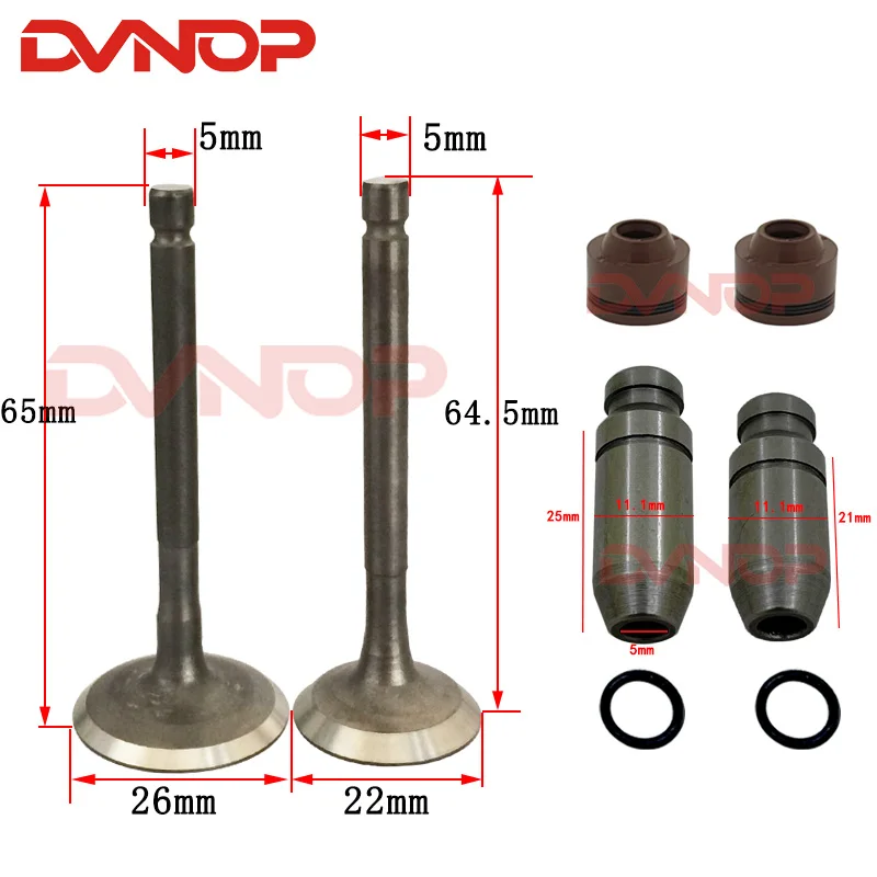 Valvola Del Motore Del Motociclo Valvola Dello Stelo Di Scarico Di Aspirazione Per Yamaha Ybr125 Ybr 125 125Cc Tubo Della Valvola Dei Pezzi Di Ricambi