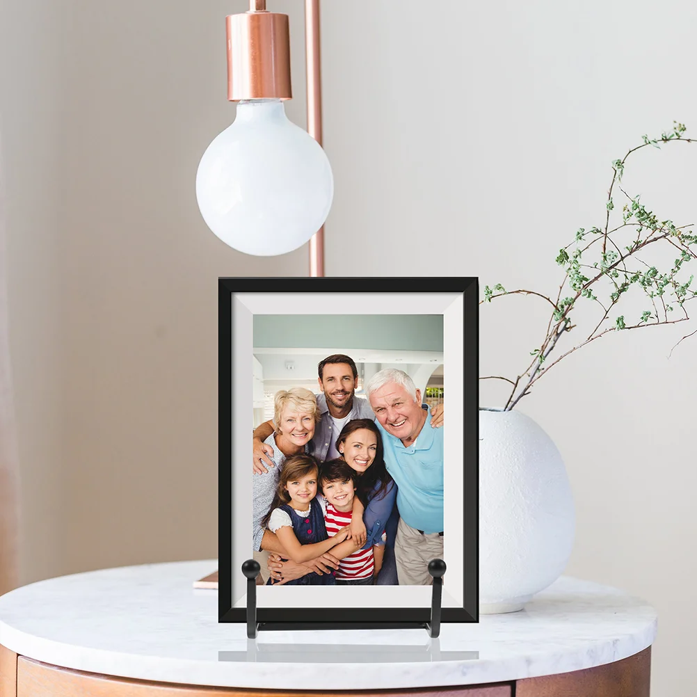 

5Pcs Metal Plate Stands Photo Frame Holder Tabletop Picture Stand Iron Easel Plate Holder Display Stand