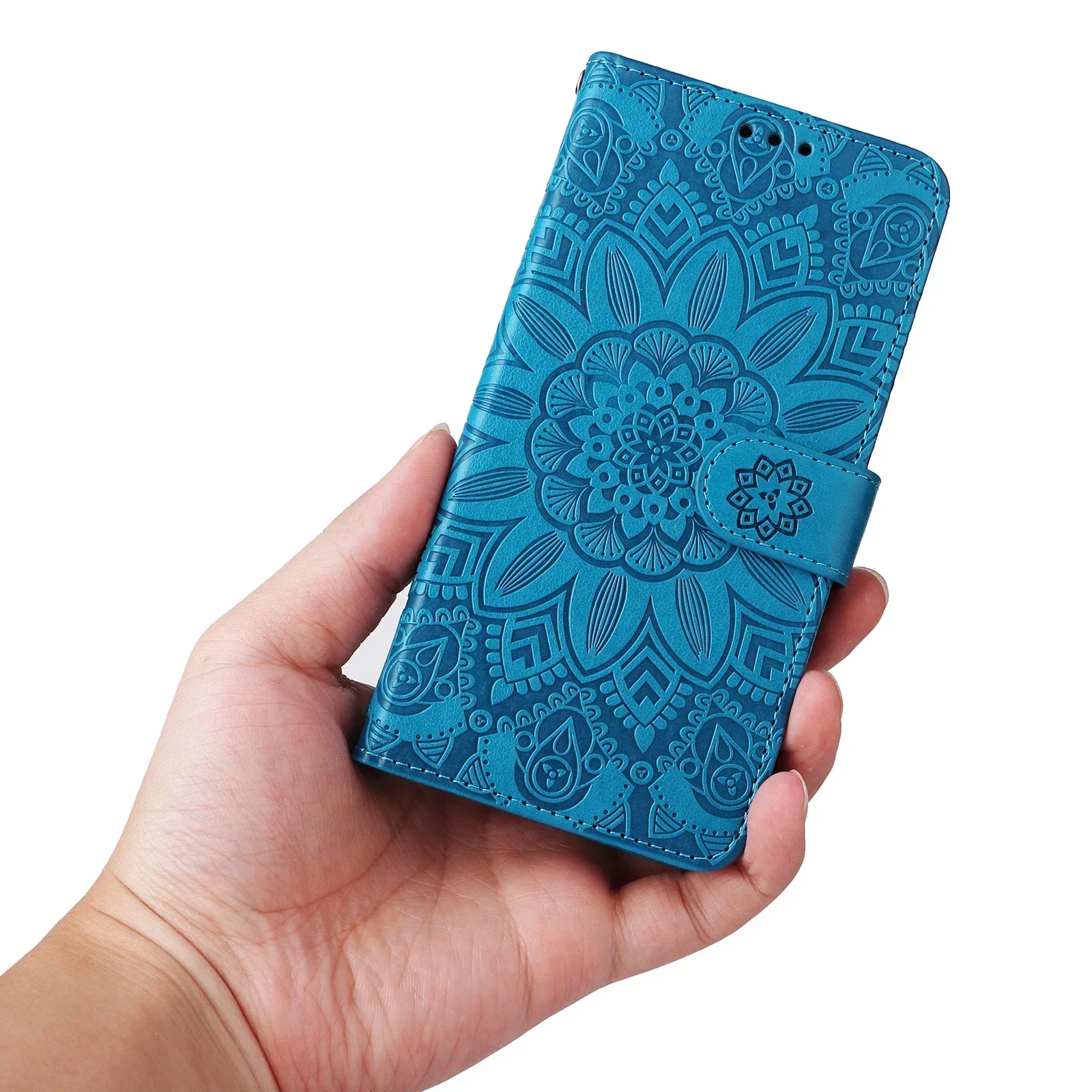 Luxury Retro Leather Wallet Case - Full Cover Book Holder