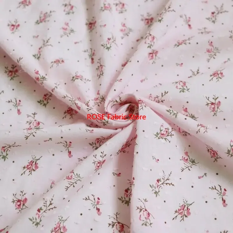 Vibrant Pink Floral Cotton Fabric