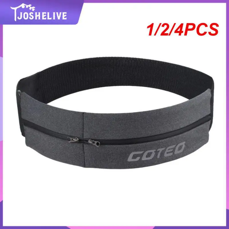 

1/2/4PCS Reflective Elastic Waistband Sport Bag Double Zipper Pocket Running Gym Yoga Waist Belt Pack Phone Waist Wallet Bag