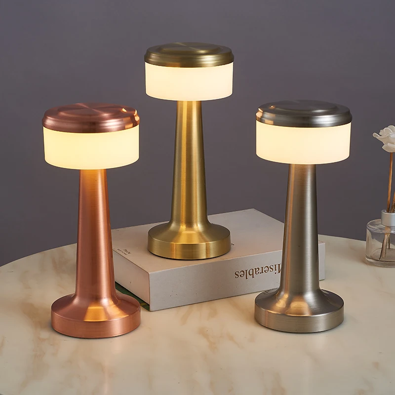 

Nordic Retro Bar Table Lamp LED Wireless Reading Light Touch Sensor Desk Lamp bedside Lamp for Restaurant Coffee Bedroom Decor