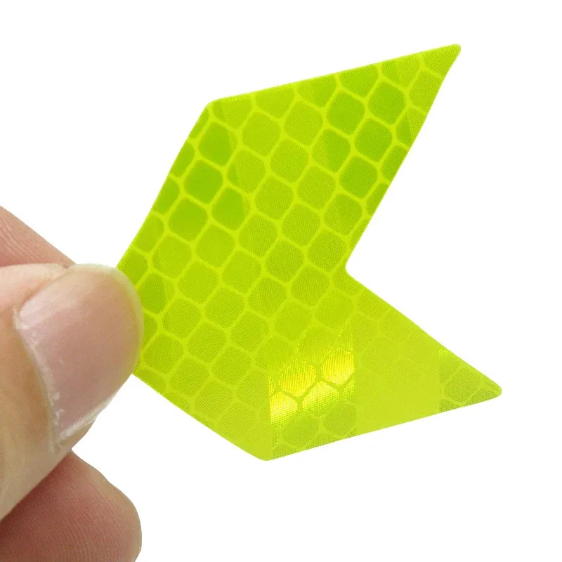 12-48Pcs 반사 화살표 기호 테이프 경고 안전 스티커 자동차 범퍼 트렁크 반사경 위험 테이프 오토바이 액세서리