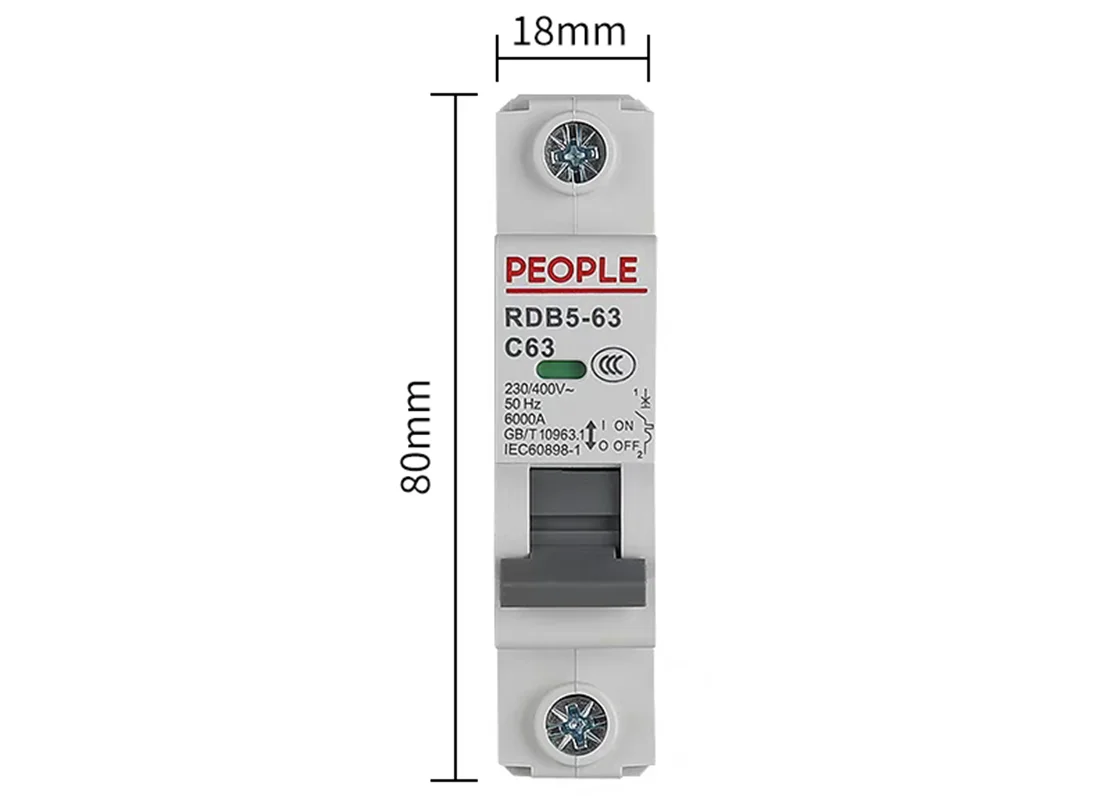 Miniature Circuit Breaker MCB 1P 2P 3P 4P 10A-63A 400V DIN Rail Type Overload Short Circuit Protector circuit breaker