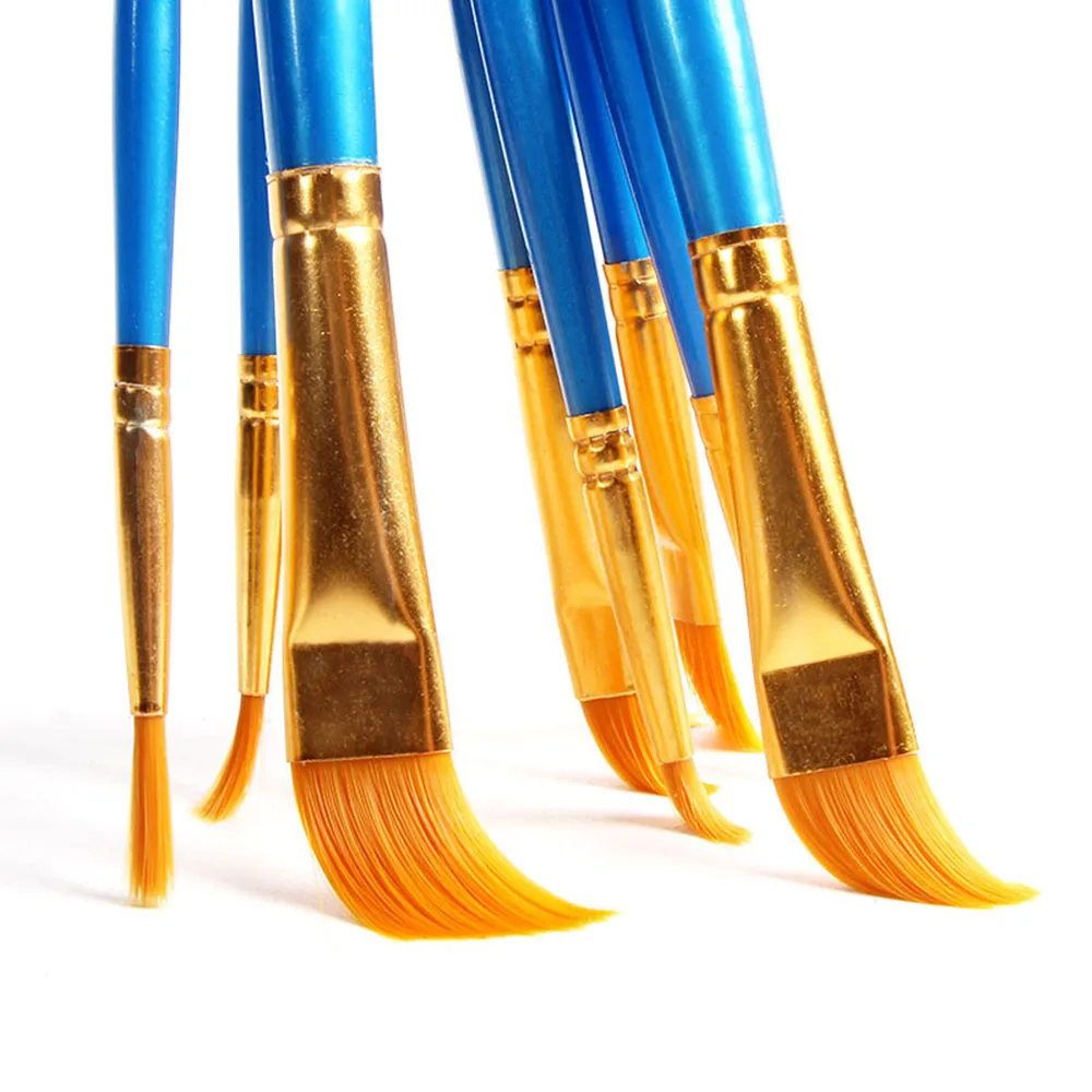 10pcs/sest Professional Artist Nylon Paint Brush Set Watercolor Painting Brushes New Colors 6