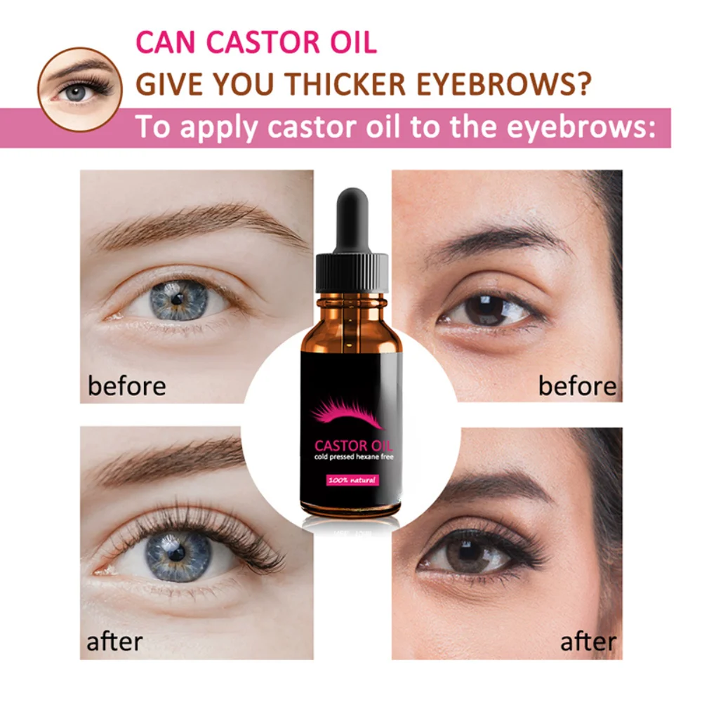 

Eyelash Growth Serum Castor Oil Eyelashes Eyebrows Enhancer Lengthening Serum Nourishing Lifting Fuller Thicker Treatment