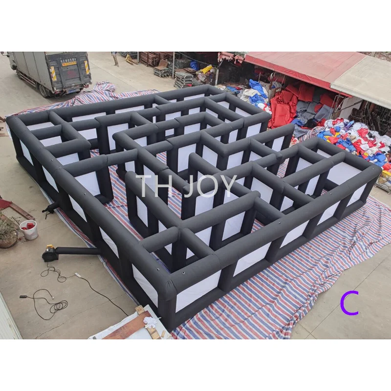 

free air shipping to door, black inflatable maze, inflatable maze arena for Halloween, inflatable Labyrinth maze haunt house
