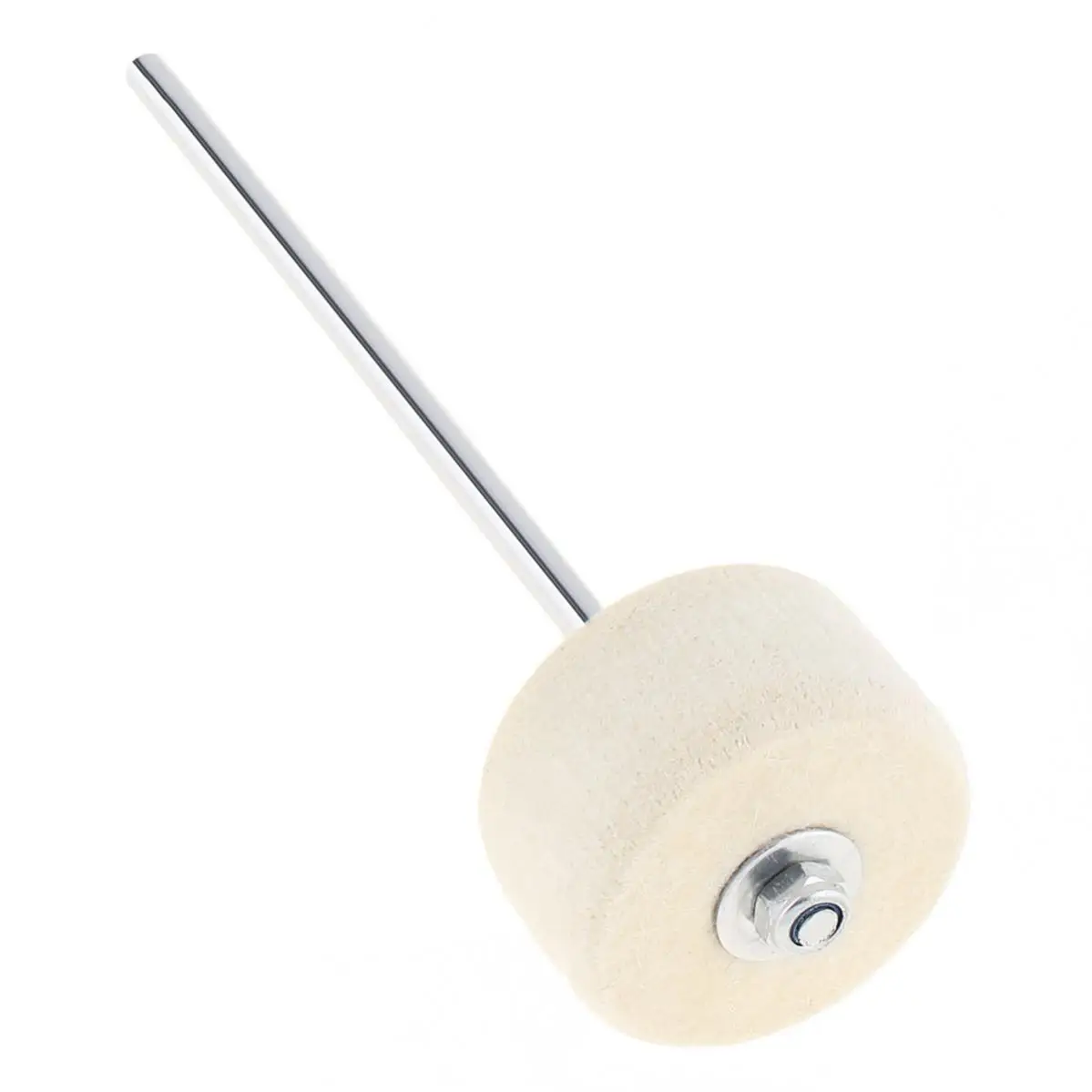 Stainless Steel Shaft White Felt Bass Drum Beater for Kick Drum Pedal lightweight Foot Pedal Beater