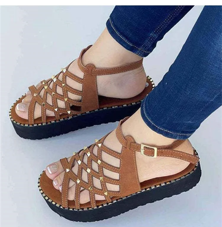 Women Sandals Lightweight Platform Sandals For Summer Shoes Women Heels Sandals 2022 Casual Chaussure Femme Flat Heel Sandalias