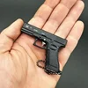 Metal Mini Tactical Key Chain 1:3 G17 Keychain Tiny Pendant for Decorative Ornament Collection Christmas Gift for Men Army Fan 5