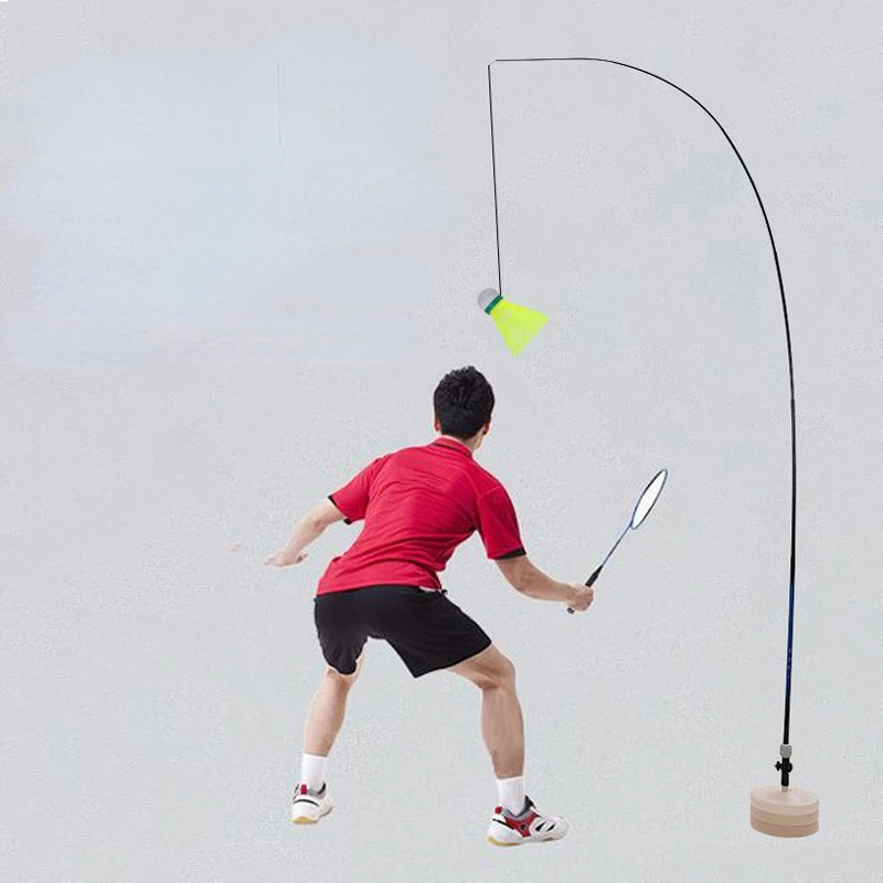 

Portable Badminton Trainer Badminton Practice Robot Professional Stretch Badminton Training Tool Self-study Shuttlecock Rebound