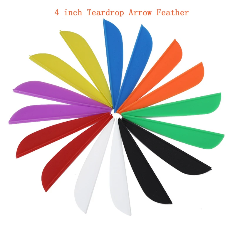 

24 Pcs 4 Inche Arrow Feather Elastic Rubber Plastic Arrow Feathers Archery Accessories Multi-color Free combination DIY Arrows
