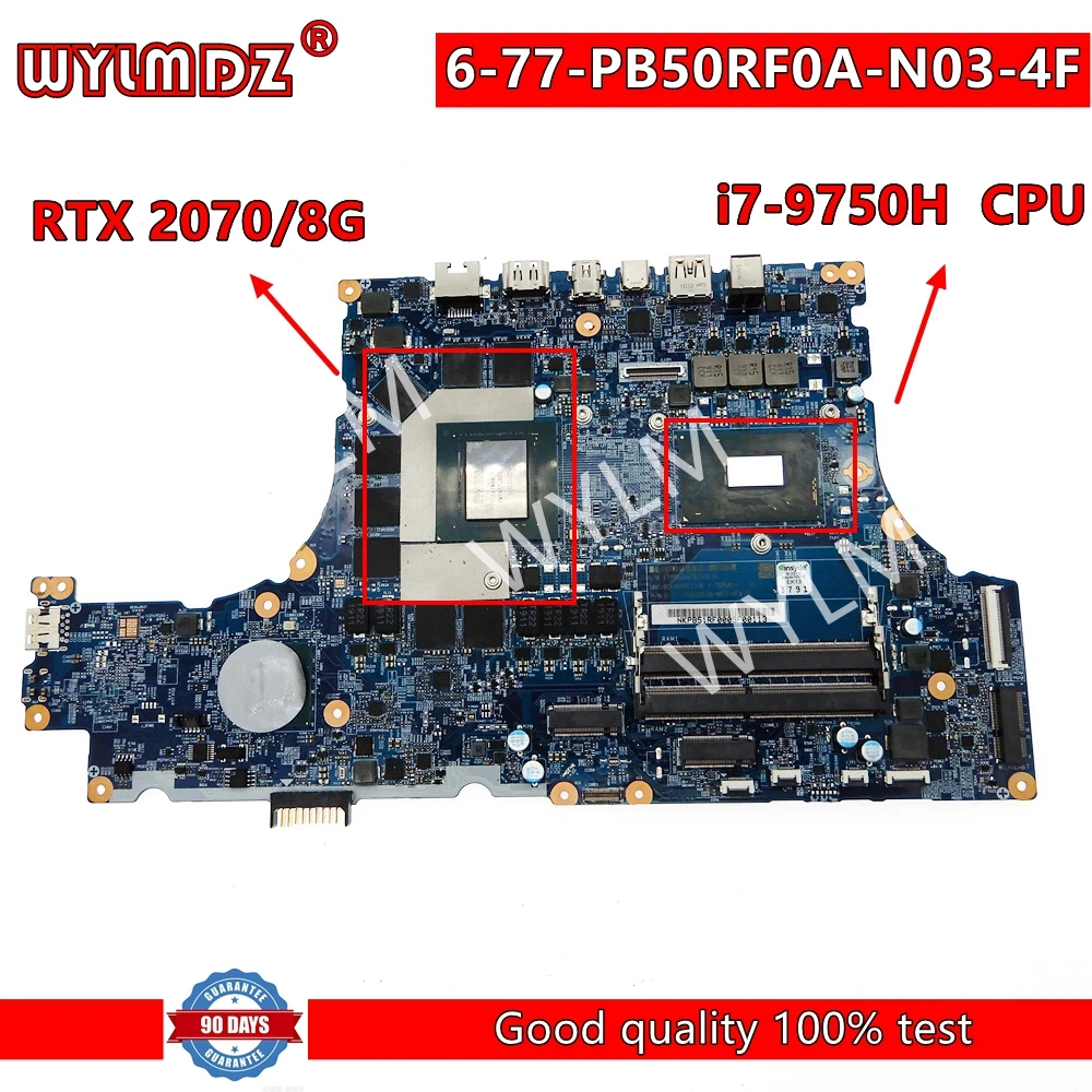 Scheda Madre Muslimex Per Scheda Madre Portatile Tevo Muslimb I7-9750H Cpu Rtx2070-V8G Gpu Sn Muslimate