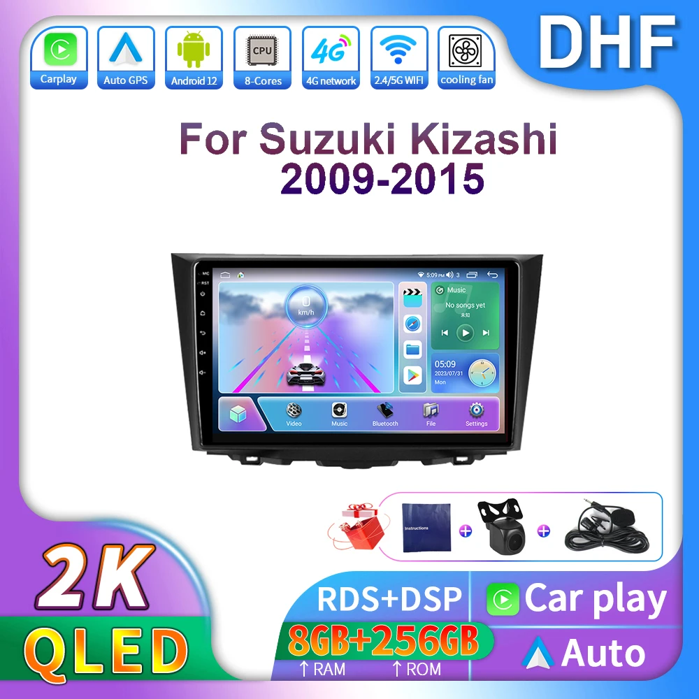 

DHF Android 13 Car Radio For Suzuki Kizashi 2009 - 2015 Auto CarPlay GPS 4G Navigation Stereo Multimedia Video Player Head Unit