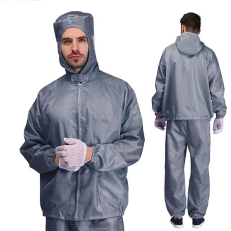 Split Type Work Clothes Unisex Reusable Isolation Anti-Static Safety Clothing With Pockets DustProof Clean Paint Materials
