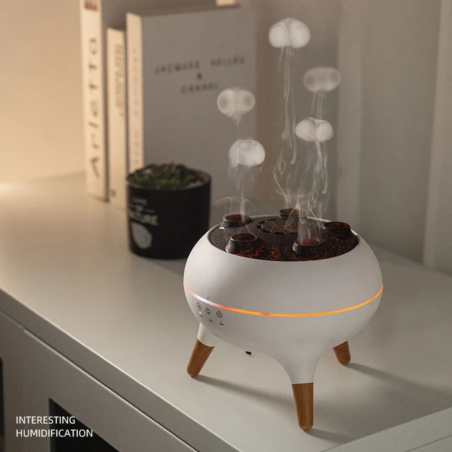 Dynamic Jellyfish Essential Oil Diffuser Flame Humidifier Aroma Diffuser with Timer USB Fine Mist Humidifier Gradient Color Lamp 2