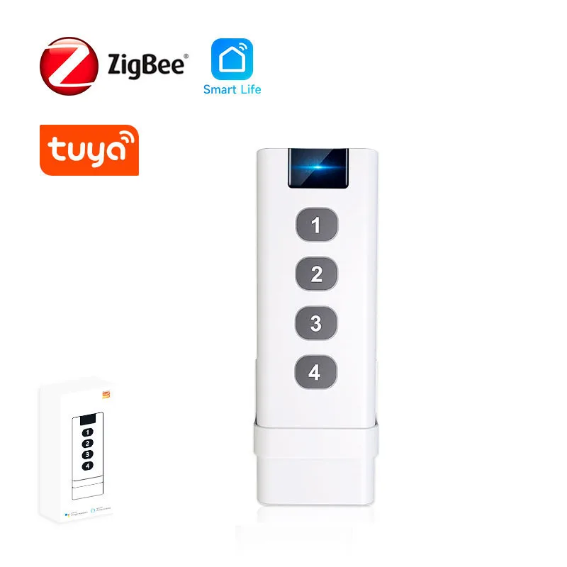Tuya ZigBee Smart Scene Switch - Portable Mini Design for Home Automation and Remote Control
