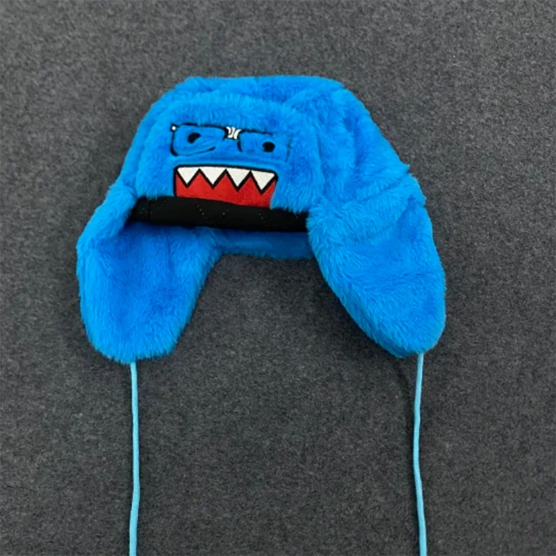 Outdoor Neue Brille Domo Kun Cartoon Bestickte Strickmütze im Gleichen Stil Warme Winddichte Hip-Hop Lässige Trendige Mütze Herbst Winter – Detail 6
